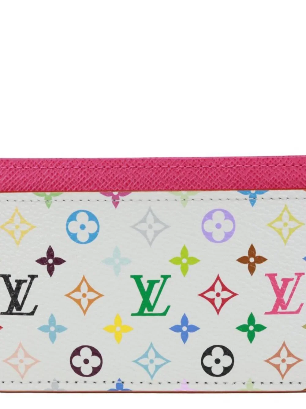 Louis Vuitton  x TM Multicolor Monogram Canvas Card Holder Pink